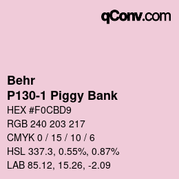 Color code: Behr - P130-1 Piggy Bank | qconv.com