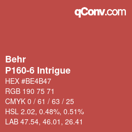 Color code: Behr - P160-6 Intrigue | qconv.com