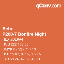 Color code: Behr - P200-7 Bonfire Night | qconv.com