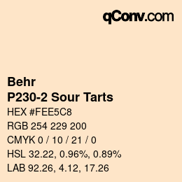 Color code: Behr - P230-2 Sour Tarts | qconv.com
