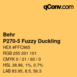 Color code: Behr - P270-5 Fuzzy Duckling | qconv.com