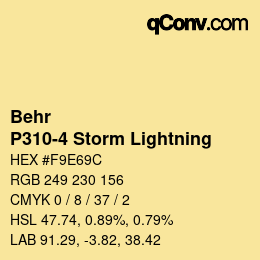カラーコード: Behr - P310-4 Storm Lightning | qconv.com