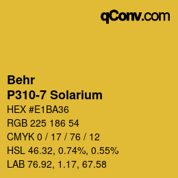 カラーコード: Behr - P310-7 Solarium | qconv.com