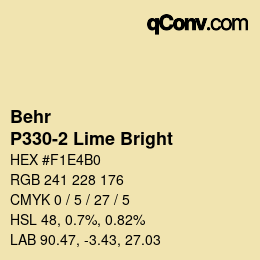カラーコード: Behr - P330-2 Lime Bright | qconv.com