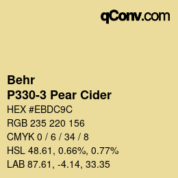 Color code: Behr - P330-3 Pear Cider | qconv.com
