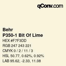 Color code: Behr - P350-1 Bit Of Lime | qconv.com