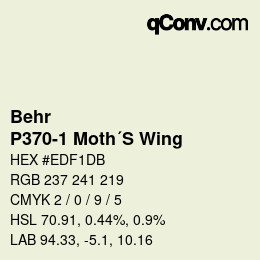 Color code: Behr - P370-1 Moth´S Wing | qconv.com