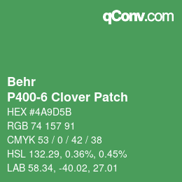 Code couleur: Behr - P400-6 Clover Patch | qconv.com