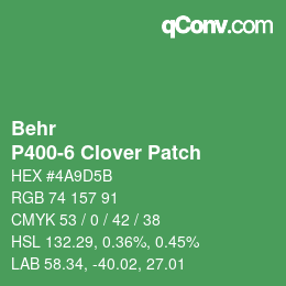 Code couleur: Behr - P400-6 Clover Patch | qconv.com - big