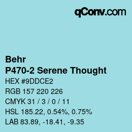 Color code: Behr - P470-2 Serene Thought | qconv.com