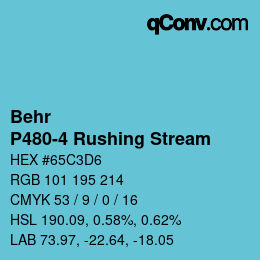 Color code: Behr - P480-4 Rushing Stream | qconv.com