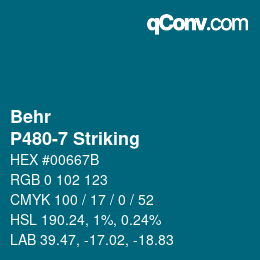カラーコード: Behr - P480-7 Striking | qconv.com
