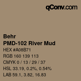 Código de color: Behr - PMD-102 River Mud | qconv.com