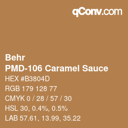 Farbcode: Behr - PMD-106 Caramel Sauce | qconv.com