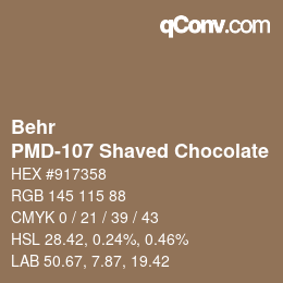 Color code: Behr - PMD-107 Shaved Chocolate | qconv.com