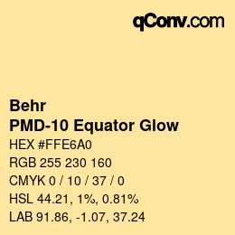 Color code: Behr - PMD-10 Equator Glow | qconv.com