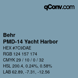 Código de color: Behr - PMD-14 Yacht Harbor | qconv.com