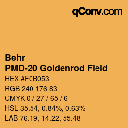Farbcode: Behr - PMD-20 Goldenrod Field | qconv.com