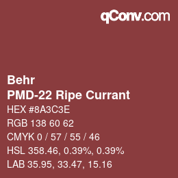 Código de color: Behr - PMD-22 Ripe Currant | qconv.com