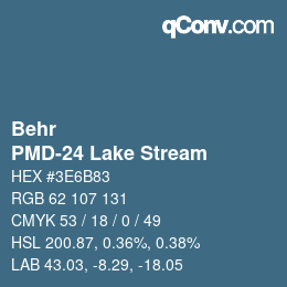 Code couleur: Behr - PMD-24 Lake Stream | qconv.com