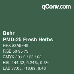 Color code: Behr - PMD-25 Fresh Herbs | qconv.com