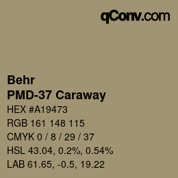 カラーコード: Behr - PMD-37 Caraway | qconv.com