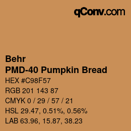 Código de color: Behr - PMD-40 Pumpkin Bread | qconv.com