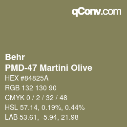 Farbcode: Behr - PMD-47 Martini Olive | qconv.com