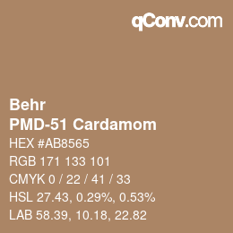カラーコード: Behr - PMD-51 Cardamom | qconv.com