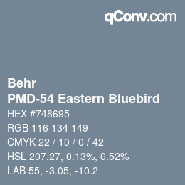 カラーコード: Behr - PMD-54 Eastern Bluebird | qconv.com