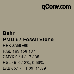 Code couleur: Behr - PMD-57 Fossil Stone | qconv.com