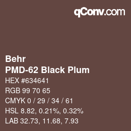 Farbcode: Behr - PMD-62 Black Plum | qconv.com