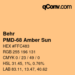 Color code: Behr - PMD-68 Amber Sun | qconv.com