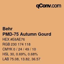 Color code: Behr - PMD-75 Autumn Gourd | qconv.com