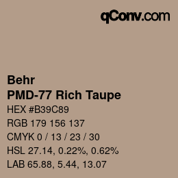 Color code: Behr - PMD-77 Rich Taupe | qconv.com