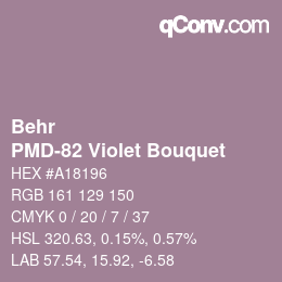 カラーコード: Behr - PMD-82 Violet Bouquet | qconv.com