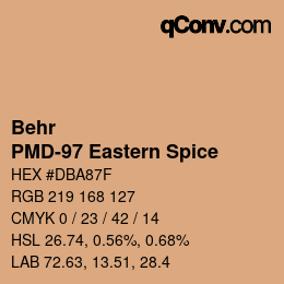 カラーコード: Behr - PMD-97 Eastern Spice | qconv.com