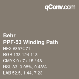 Código de color: Behr - PPF-53 Winding Path | qconv.com