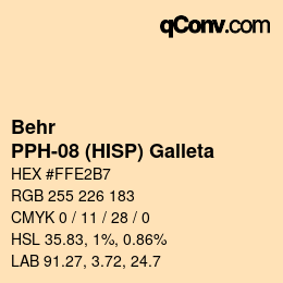 Color code: Behr - PPH-08 (HISP) Galleta | qconv.com