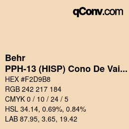 カラーコード: Behr - PPH-13 (HISP) Cono De Vainilla | qconv.com