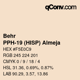 カラーコード: Behr - PPH-19 (HISP) Almeja | qconv.com