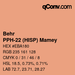 カラーコード: Behr - PPH-22 (HISP) Mamey | qconv.com