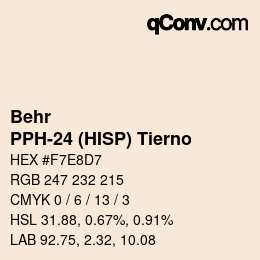 カラーコード: Behr - PPH-24 (HISP) Tierno | qconv.com