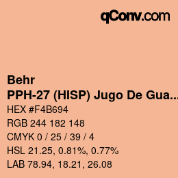 カラーコード: Behr - PPH-27 (HISP) Jugo De Guayaba | qconv.com