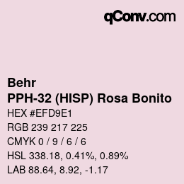 Código de color: Behr - PPH-32 (HISP) Rosa Bonito | qconv.com