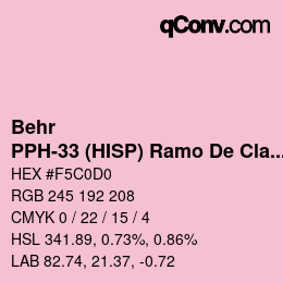 カラーコード: Behr - PPH-33 (HISP) Ramo De Claveles | qconv.com