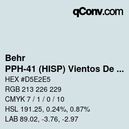 カラーコード: Behr - PPH-41 (HISP) Vientos De Abril | qconv.com