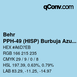 カラーコード: Behr - PPH-49 (HISP) Burbuja Azul | qconv.com