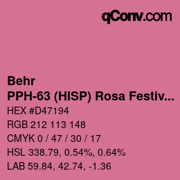 カラーコード: Behr - PPH-63 (HISP) Rosa Festivo | qconv.com