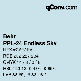 Color code: Behr - PPL-24 Endless Sky | qconv.com